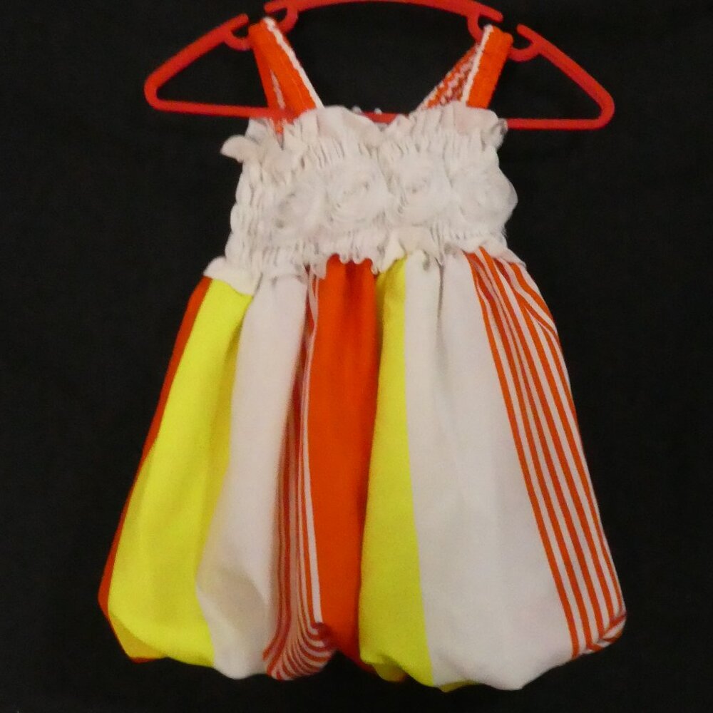 Unbranded | 18 months | Vibrant Striped and Floral Mini Dress for Kids